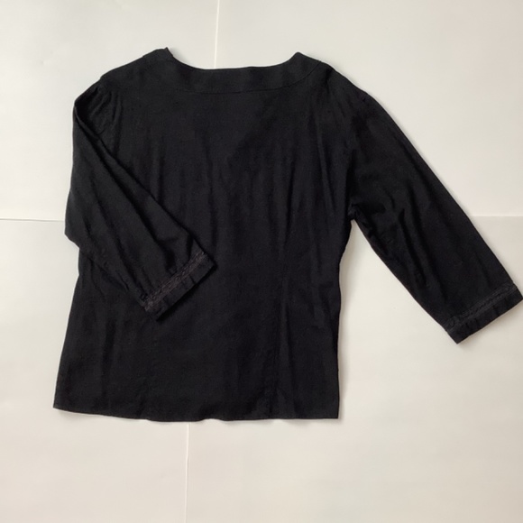 Black Boho Tunic Top - Picture 4 of 5